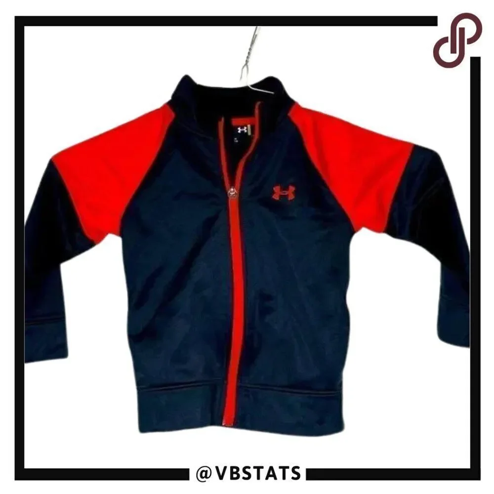 Kids 2T Under Armour Red-Black Zip Top‎
